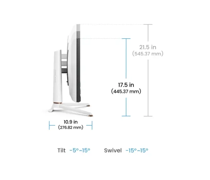 Монитор, BenQ MOBIUZ EX271U, 27", 4K UHD, IPS, 1ms GtG, 165Hz, 120Hz for Console with eARC, Color Shuttle, FreeSync Premium, B.I.+ Gen2, HDRi and HDR400, Quickit, 1200:1, 95% P3, 400 nits, USB-C (DP alt. PD 65W),USB Hub, HDMI 2.1, DP, Height Adj. 100mm, White - image 7