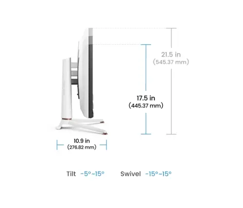 Монитор, BenQ MOBIUZ EX271U, 27", 4K UHD, IPS, 1ms GtG, 165Hz, 120Hz for Console with eARC, Color Shuttle, FreeSync Premium, B.I.+ Gen2, HDRi and HDR400, Quickit, 1200:1, 95% P3, 400 nits, USB-C (DP alt. PD 65W),USB Hub, HDMI 2.1, DP, Height Adj. 100mm, White - image 7