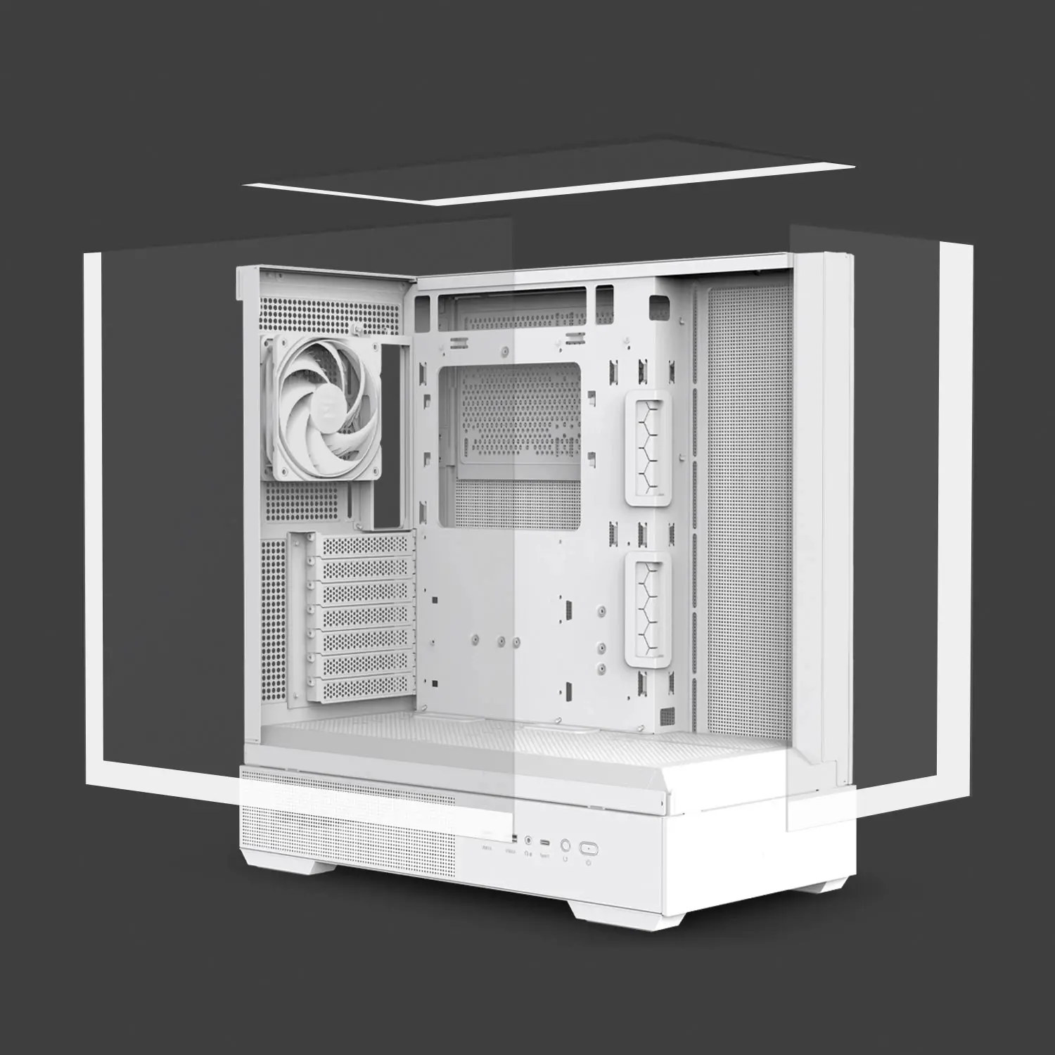 Zalman кутия Case ATX - P40 Prism White - image 12