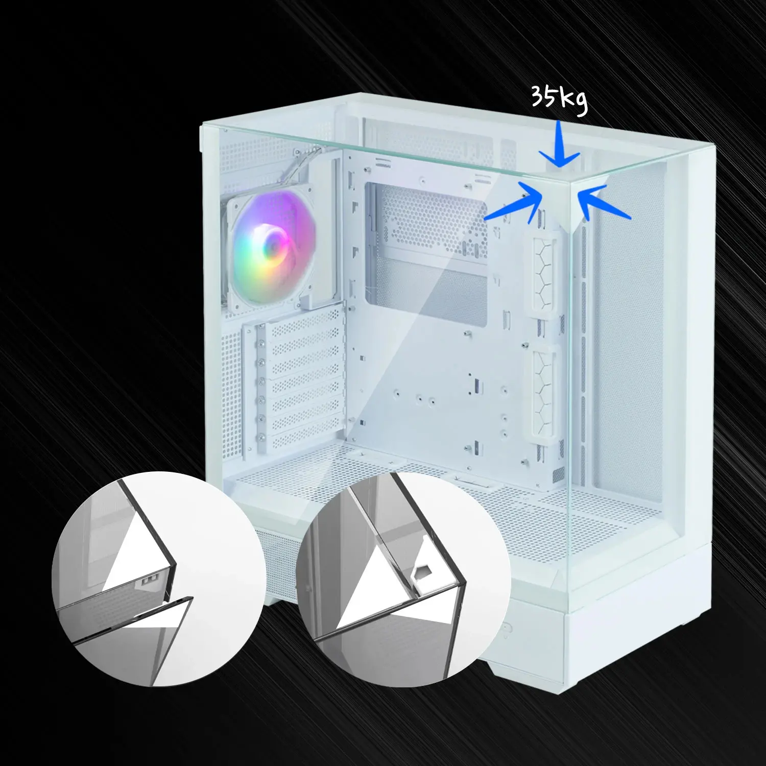 Zalman кутия Case ATX - P40 Prism White - image 16