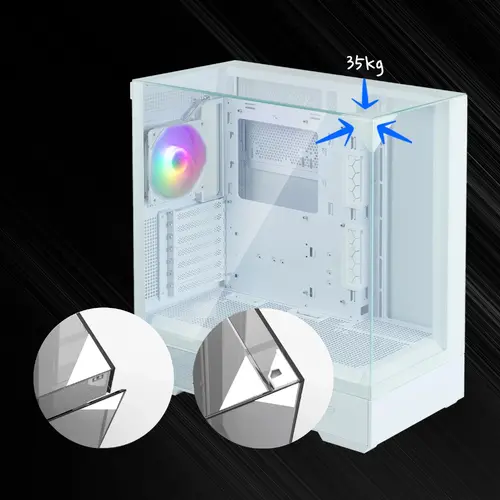 Zalman кутия Case ATX - P40 Prism White - image 16