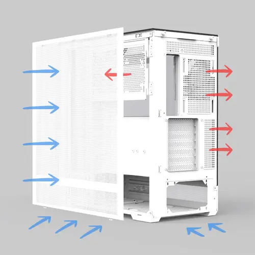 Zalman кутия Case ATX - P40 Prism White - image 18