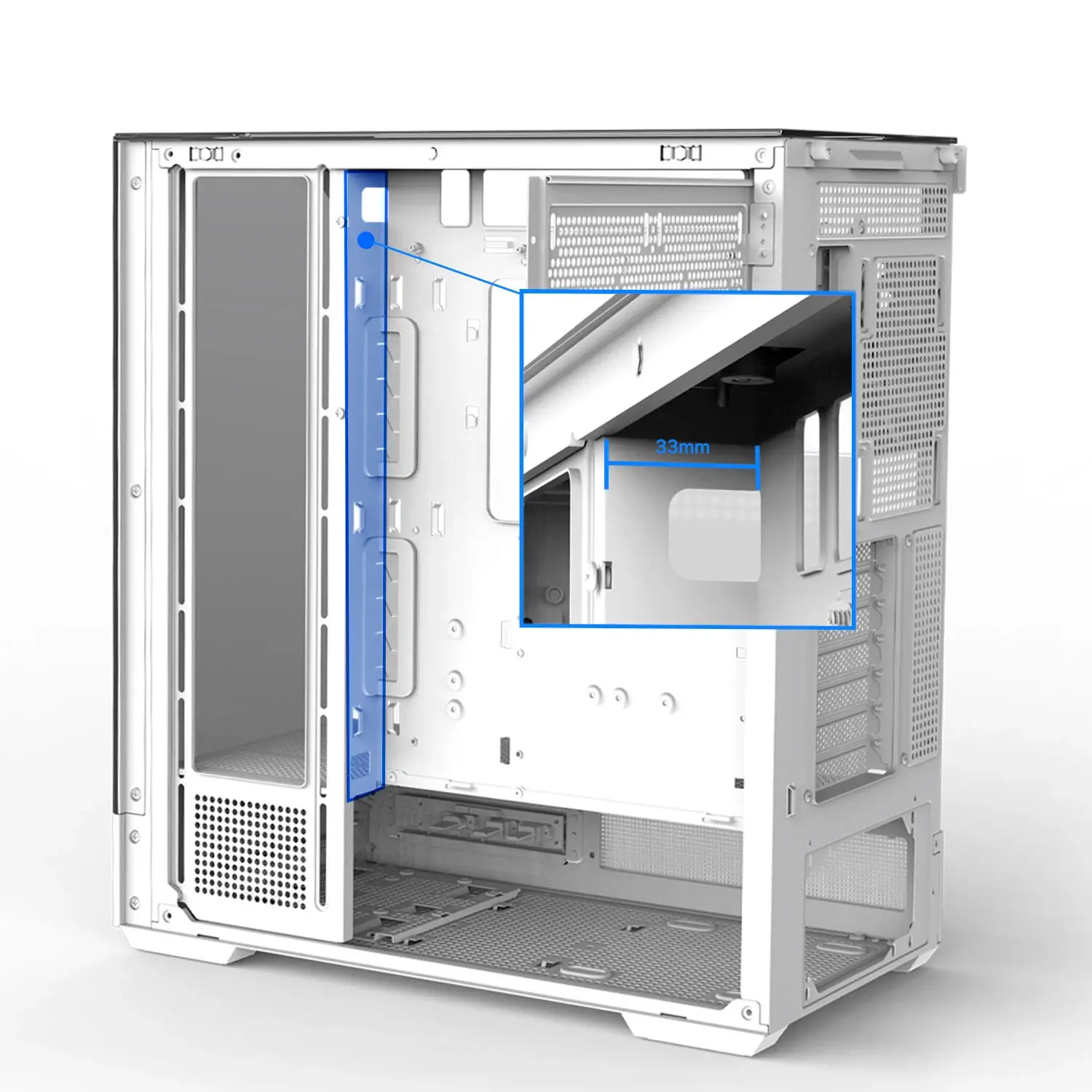Zalman кутия Case ATX - P40 Prism White - image 20