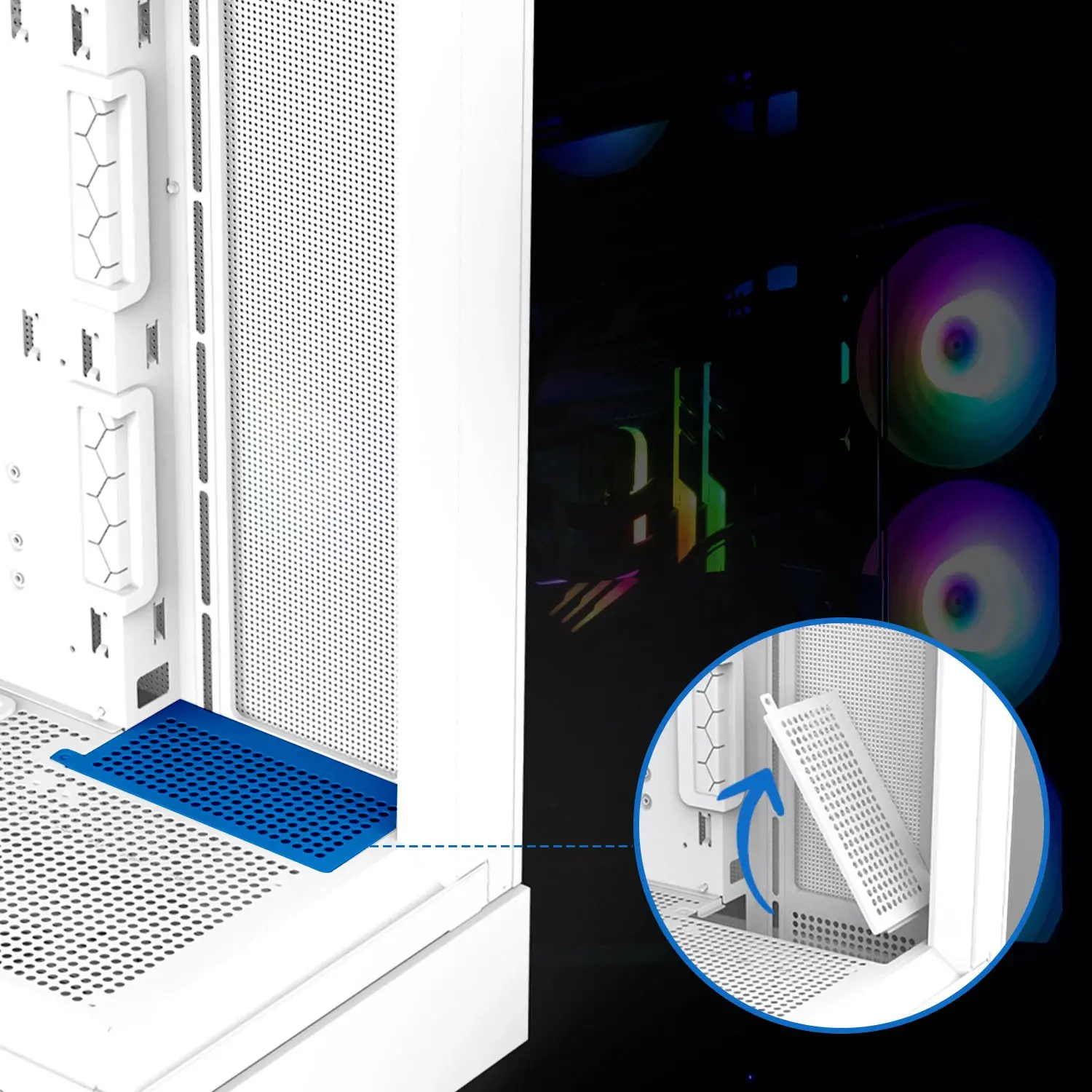 Zalman кутия Case ATX - P40 Prism White - image 22