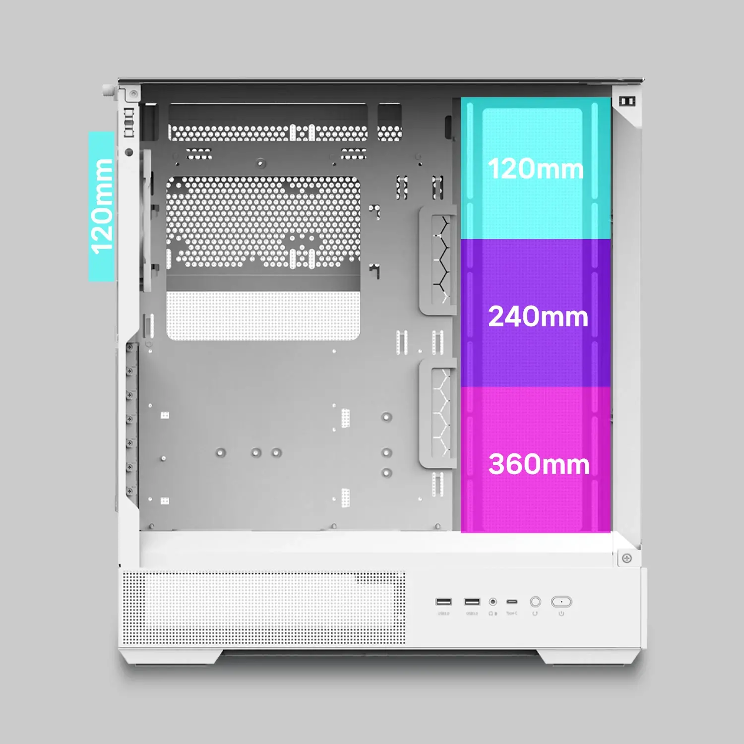 Zalman кутия Case ATX - P40 Prism White - image 33