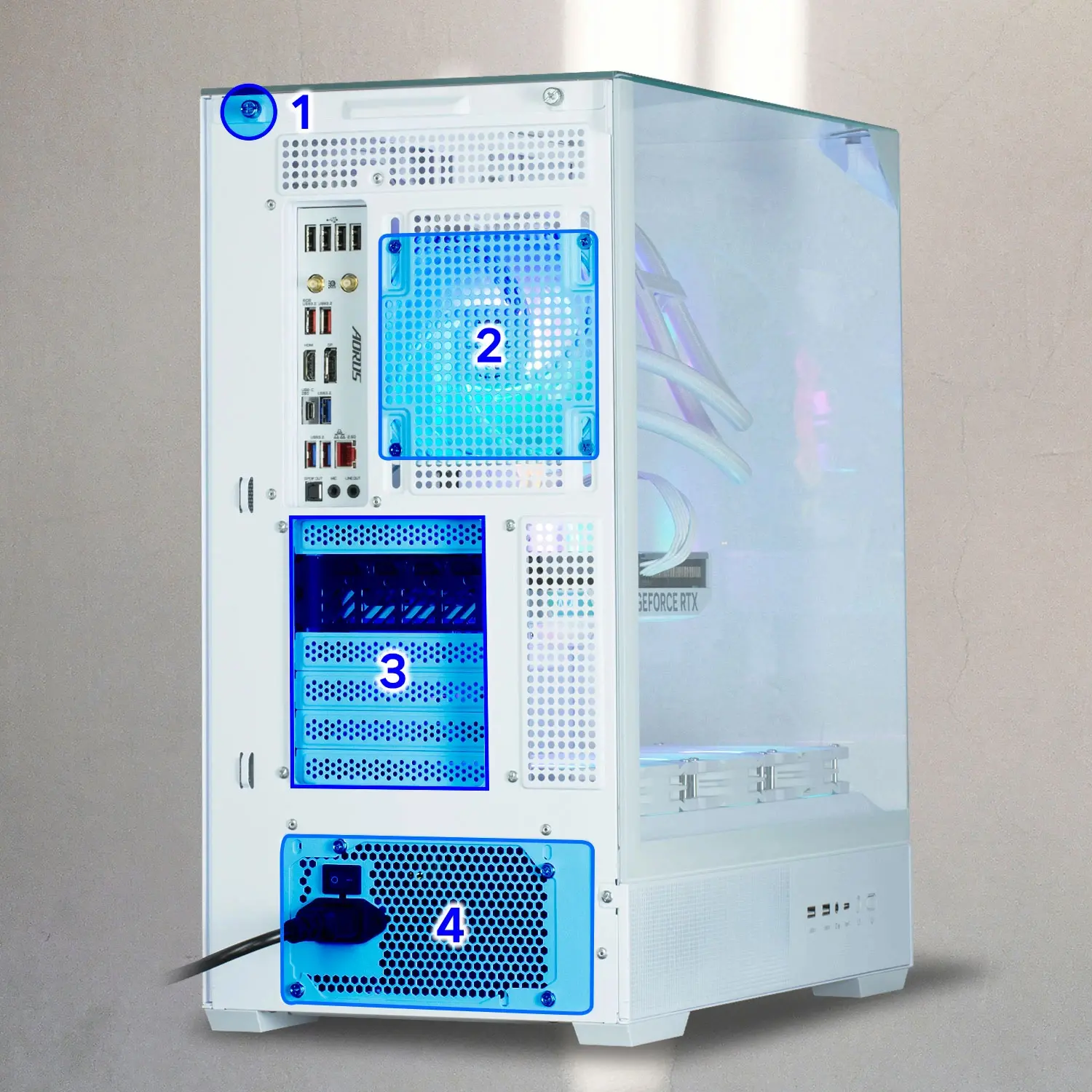 Zalman кутия Case ATX - P40 Prism White - image 34