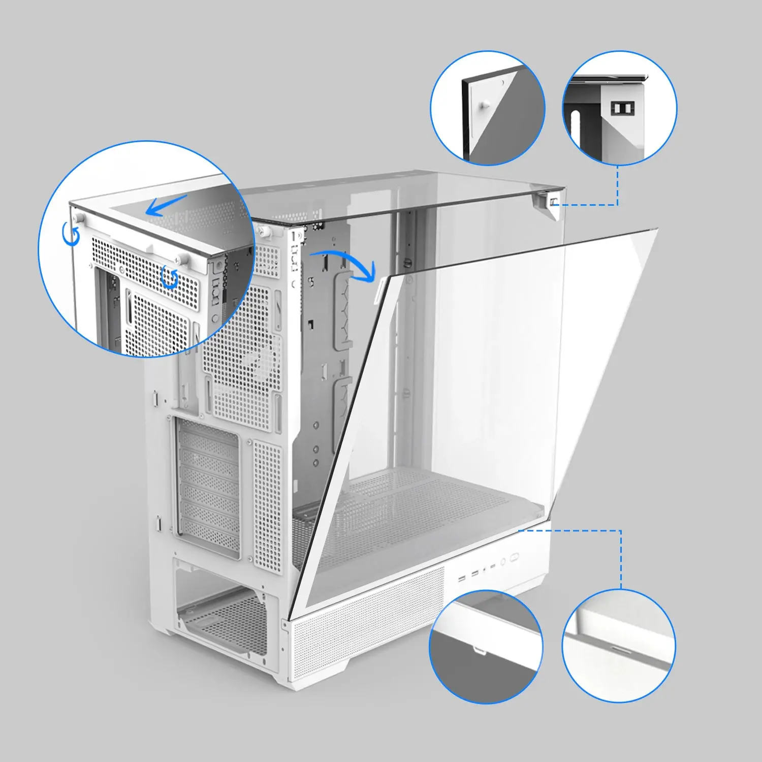 Zalman кутия Case ATX - P40 Prism White - image 37