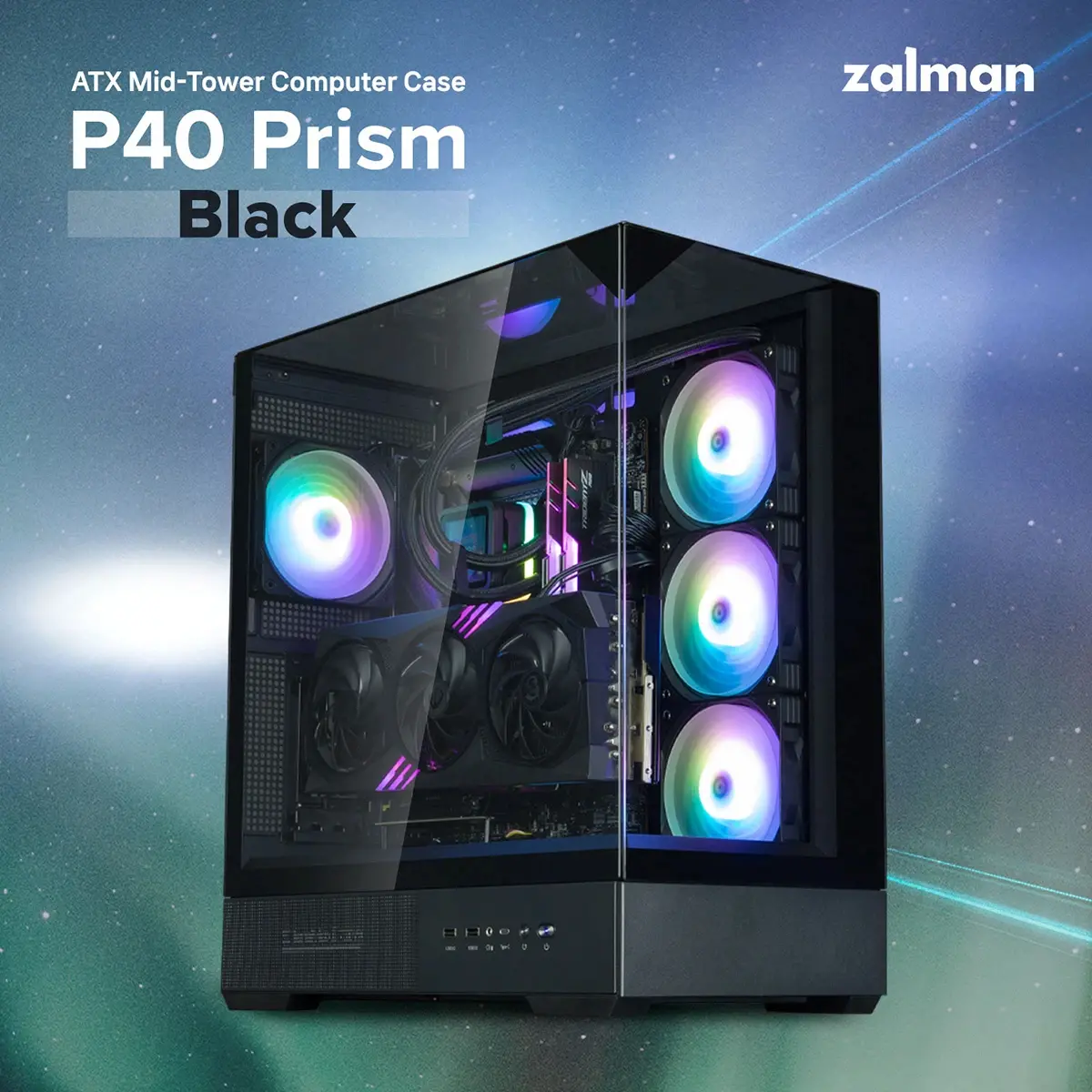 Zalman κουτί Case ATX - P40 Prism Black - image 31
