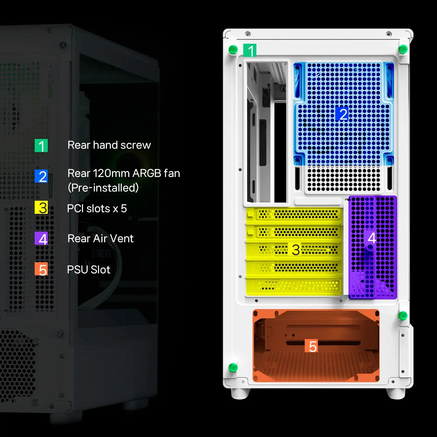 Zalman кутия Case mATX - P10 White - image 12