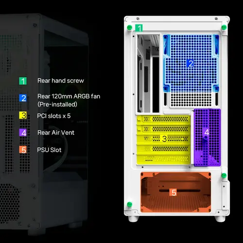 Zalman Carcasă Case mATX - P10 Alb - 13