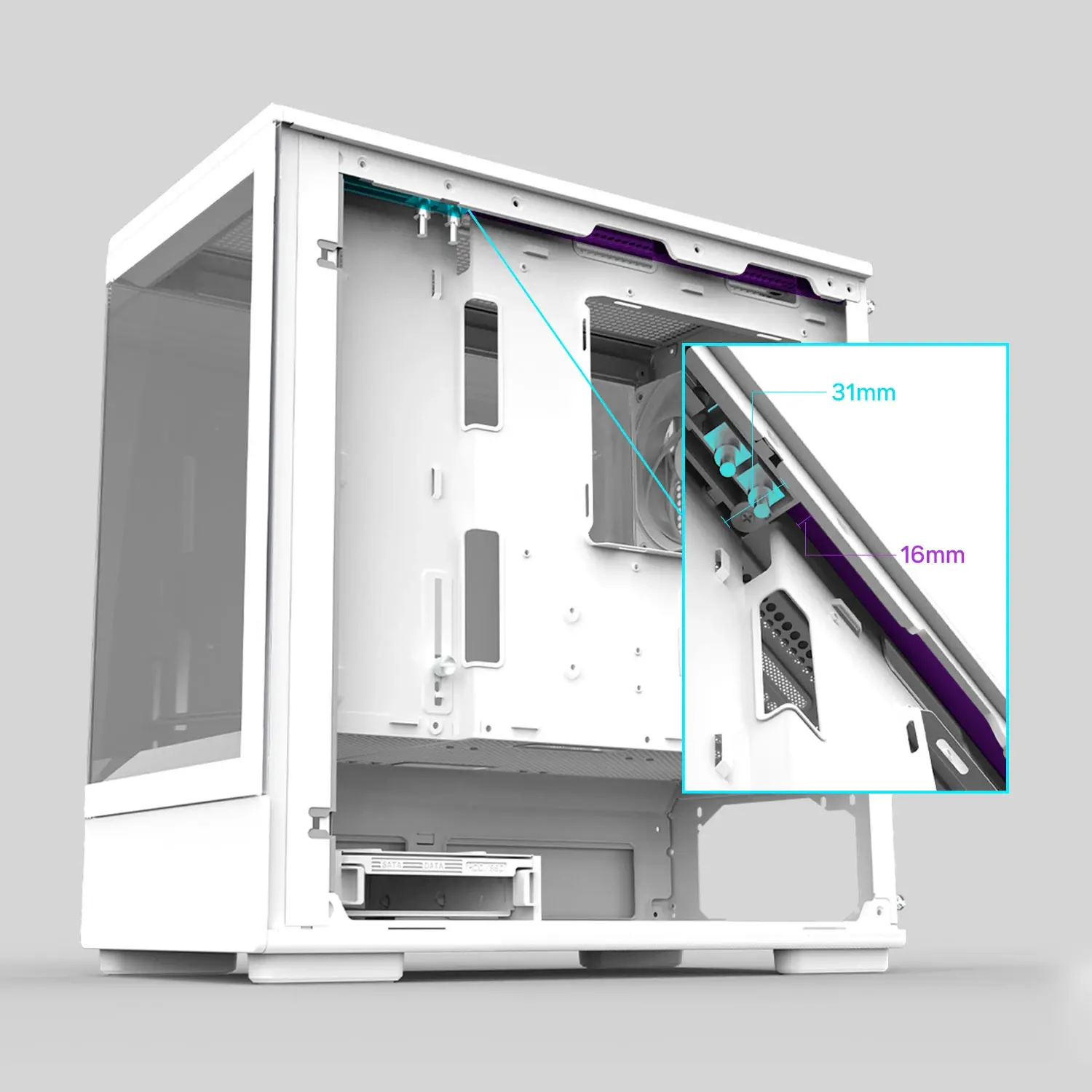 Zalman кутия Case mATX - P10 White - image 17