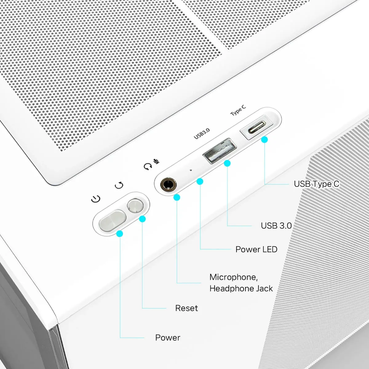Zalman кутия Case mATX - P10 White - image 19