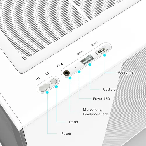 Zalman кутия Case mATX - P10 White - image 19