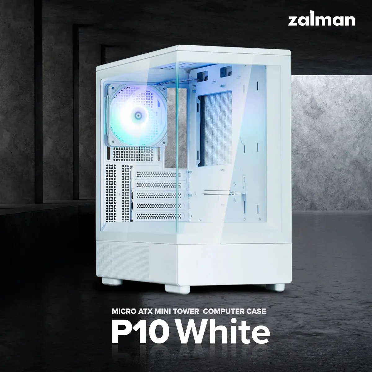 Zalman кутия Case mATX - P10 White - image 24