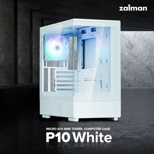 Zalman кутия Case mATX - P10 White - image 24