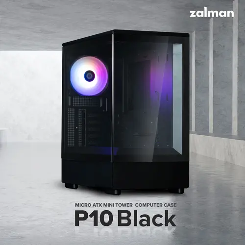 Zalman кутия Case mATX - P10 Black - image 10