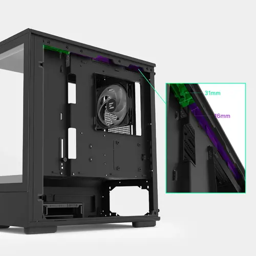 Zalman кутия Case mATX - P10 Black - image 16