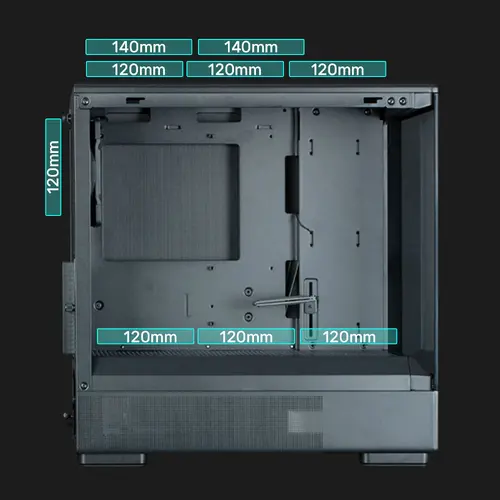 Zalman кутия Case mATX - P10 Black - image 18