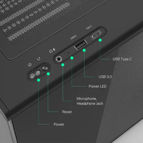 Zalman кутия Case mATX - P10 Black - image 19