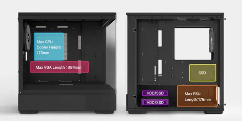 Zalman кутия Case mATX - P10 Black - image 20
