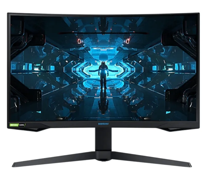 Монитор, Samsung 27G75, 26.9" Curved VA QLED, 1000R, 240 Hz, 1 ms GTG, 2560x1440, 350 cd/m2, 2500:1 Contrast, Mega DCR, Black Equalizer, FreeSync Premium Pro, G-Sync, Eye Saver Mode, Flicker Free, 2xDisplay Port 1.2, HDMI 2.0, 2xUSB 3.0, Headphone, Black - image 2