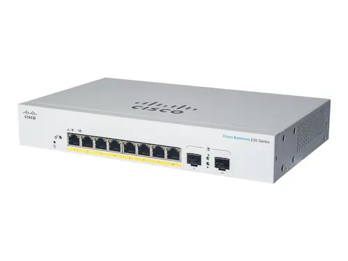 Комутатор, Cisco CBS220 Smart 8-port GE, Ext PS, 2x1G SFP - image 1