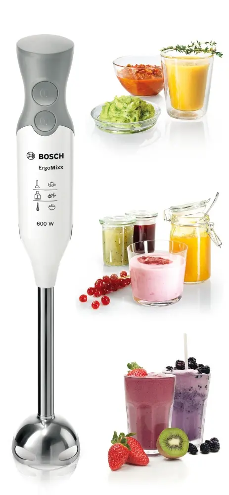 Blender vertical, Bosch MSM66110, Blender, ErgoMixx, 600 W, Inclus vas transparent, Alb - image 4