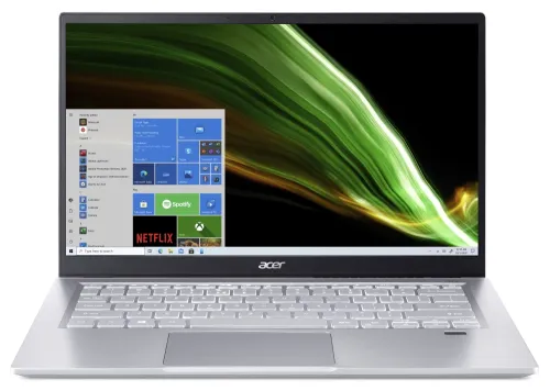 Лаптоп, Acer Swift 3, SF314-511-30EN, Core i3-1115G4(3.00GHz up to 4.10GHz, 6MB), 14" FHD IPS, 8GB DDR4 onbord, 512GB PCIe SSD, Intel UMA Graphics, WiFi6ax+BT 5.0, Backlit KB, FPR, No OS, Silver