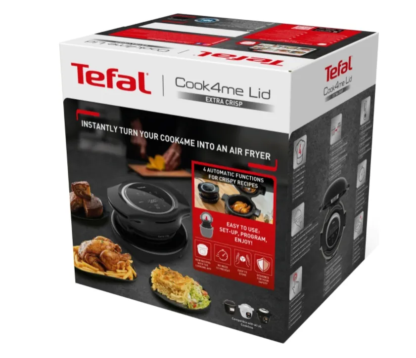 Уред за здравословно готвене, Tefal EY150830 EXTRA CRISP LID BLK EE - image 4