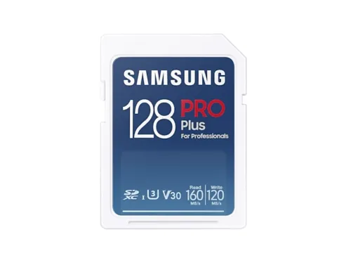 Памет, Samsung 128GB SD Card PRO Plus, Class10, Read 160MB/s - Write 120MB/s