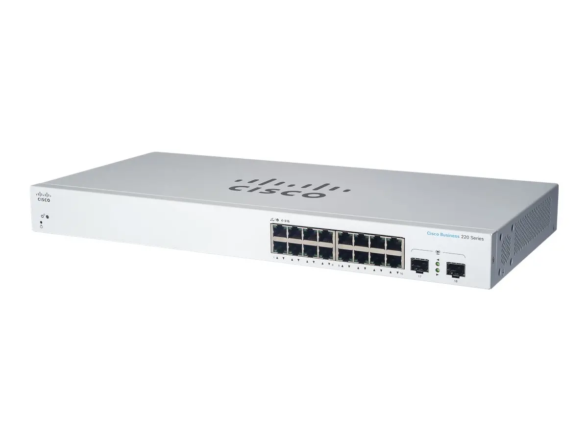 Комутатор, Cisco CBS220 Smart 16-port GE, PoE, 2x1G SFP - image 1
