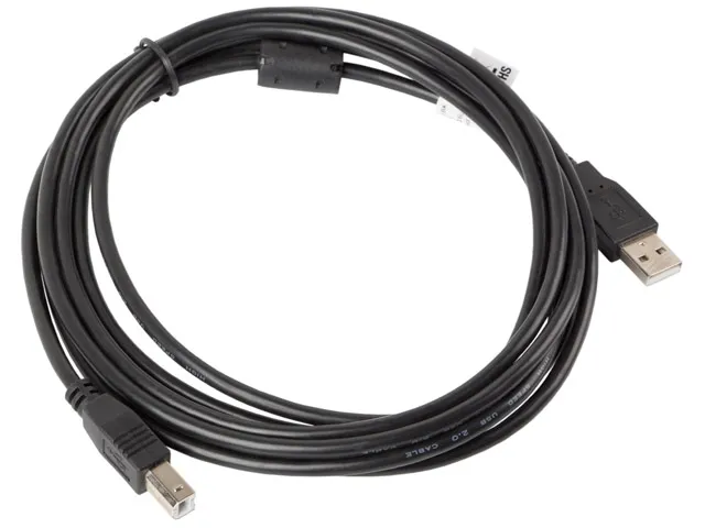 Кабел, Lanberg USB-A (M) -> USB-B (M) 2.0 cable 3m, black ferrite - image 1