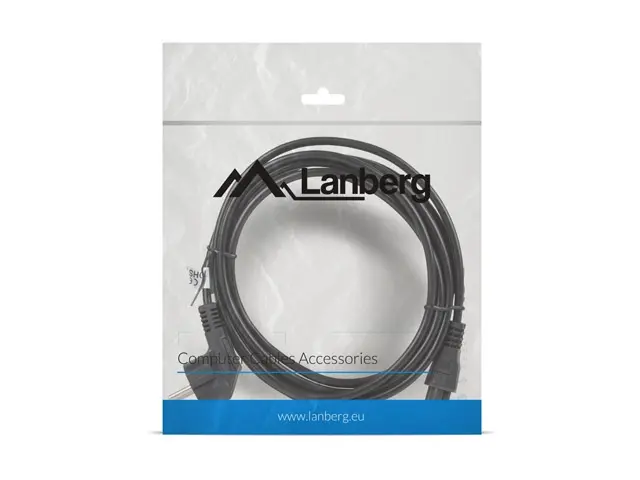 Кабел, Lanberg CEE 7/7 (MICKEY) -> IEC 320 C5 power cord 3m VDE, black - image 3