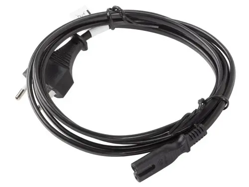 Кабел, Lanberg CEE 7/16->IEC 320 C7 EURO (RADIO) Power Cord 3m VDE, Black - image 1