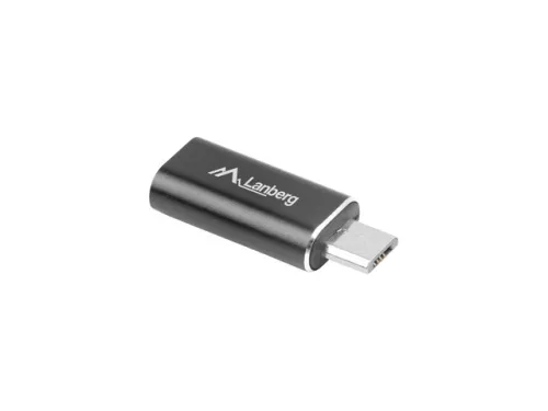Адаптер, Lanberg adapter USB micro(m) 2.0 -> Lightning(f), black