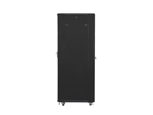 Комуникационен шкаф, Lanberg rack cabinet 19" free-standing 42U / 800x800 self-assembly flat pack with mesh door, black - image 3