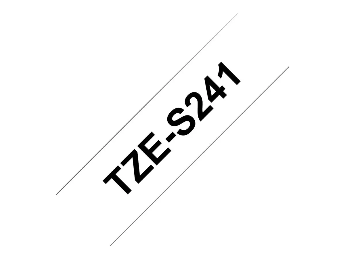 Консуматив, Brother TZe-S241 Tape Black on White, Strong Adhesive, 18mm, 8 m - image 4