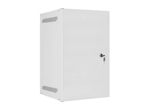 Комуникационен шкаф, Lanberg rack cabinet 10" wall-mount 9U / 280x310 self-assembly flat pack with metal door, grey