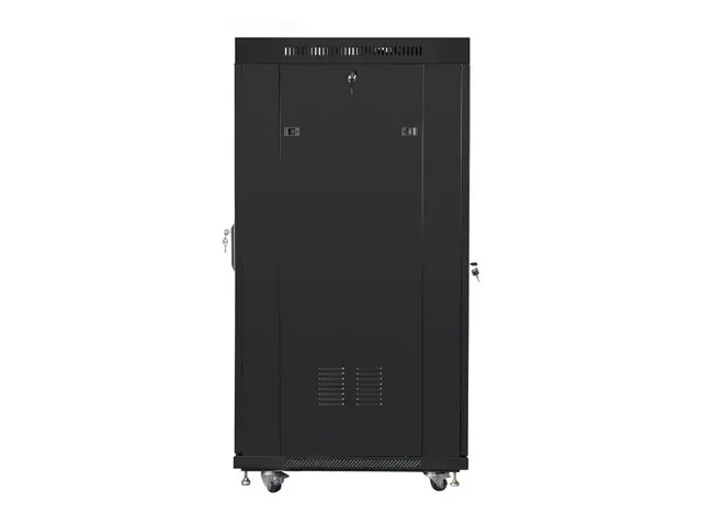 Комуникационен шкаф, Lanberg rack cabinet 19" free-standing 27U / 600x800 self-assembly flat pack with mesh door LCD, black - image 3