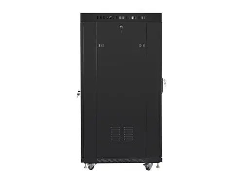 Ερμάριο επικοινωνιών, Lanberg rack cabinet 19" ελεύθερο 27U / 600x800 αυτοσυναρμολογούμενο flat pack με διάτρητη πόρτα LCD, μαύρο - 5