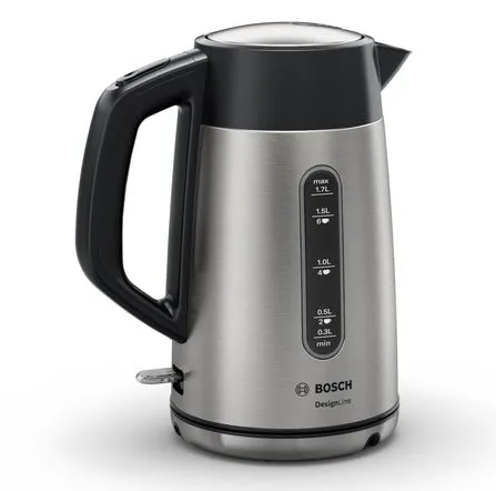 Електрическа кана, Bosch TWK4P440, Kettle, DesignLine, 2000-2400 W, 1.7 l,  OneCup function, Stainless steel - image 6