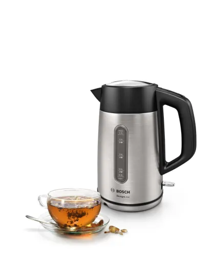 Електрическа кана, Bosch TWK4P440, Kettle, DesignLine, 2000-2400 W, 1.7 l,  OneCup function, Stainless steel - image 7