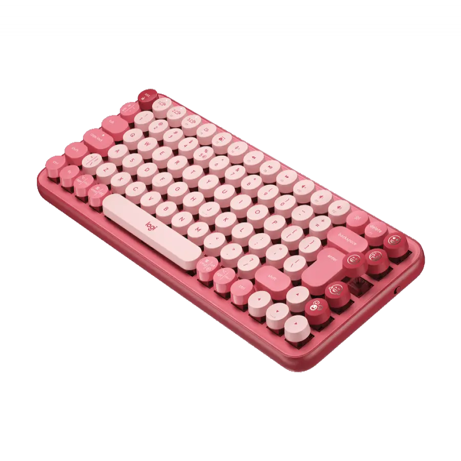 Πληκτρολόγιο, Logitech POP Keys Ασύρματο μηχανικό πληκτρολόγιο με πλήκτρα Emoji - HEARTBREAKER_ROSE - US INT'L - INTNL - image 1