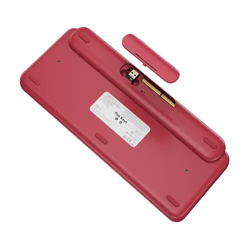 Клавиатура, Logitech POP Keys Wireless Mechanical Keyboard With Emoji Keys - HEARTBREAKER_ROSE - US INT'L - INTNL - image 4