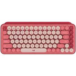 Клавиатура, Logitech POP Keys Wireless Mechanical Keyboard With Emoji Keys - HEARTBREAKER_ROSE - US INT'L - INTNL