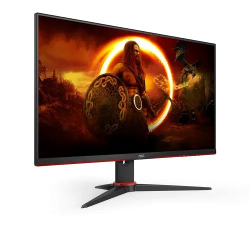 Монитор, AOC 24G2SAE/BK 23.8" WLED VA 1920x1080@165Hz, 4ms GTG, 350cd/m2, 3000:1, 80M:1 DCR, FreeSync Premium, Low Blue Light, Tilt, D-SUB, HDMI, DP,  Speakers, Black/Red - image 1