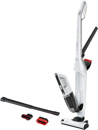Прахосмукачка, Bosch BCH3K255, Wireless Vacuum Cleaner, 2 in 1, with built-in accessories, polar white metallic