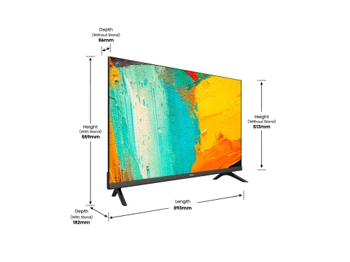 Телевизор, Hisense 40" A4BG, Full HD 1920x1080, DLED, HDR, HLG, Dolby Audio, DTS Virtual X, Smart TV, WiFi 5GHz, WiFi Direct, BT, Anyview Cast, 2xHDMI, 2xUSB, LAN, CI+, DVB-T2/C/S2, Black - image 3