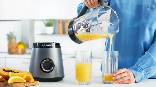 Блендер, Bosch MMB6174S Series 4, VitaPower Blender, 1200 W, Glass ThermoSafe jug 1.5 l, Tritan ToGo bottle 0.6 l, Two speed settings and pulse function, ProEdge stainless steel blades made in Solingen, Silver - image 9