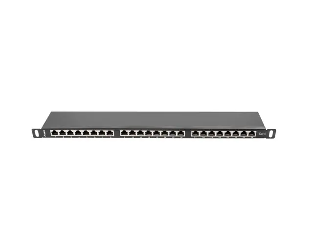 Пач панел, Lanberg patch panel 24 port 0.5U CAT.6 shielded, black - image 3